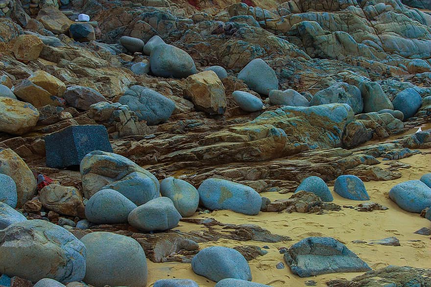 Vietnam, strand, antwoord nhon, natuur, rotsen