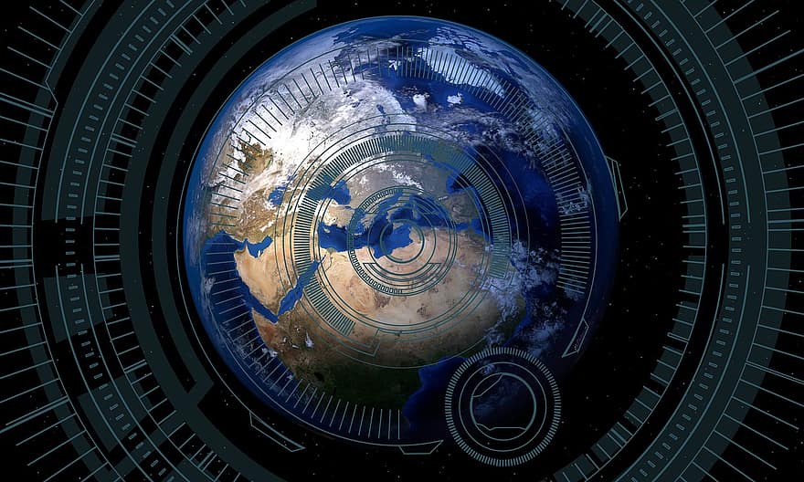 земной шар, Глобальный, сеть, бизнес, Международный, интернет, технология, связь, по всему миру