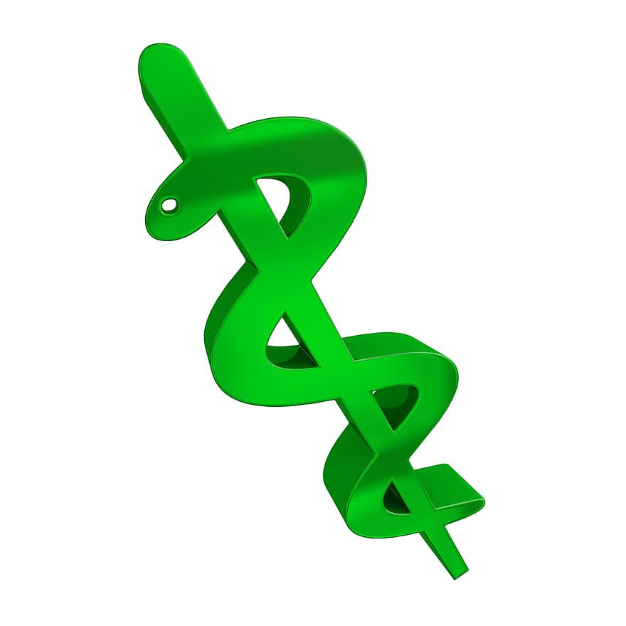 logo, buton, sembol, karakterler, 3 boyutlu, eczane, yılan, yeşil, tıbbi