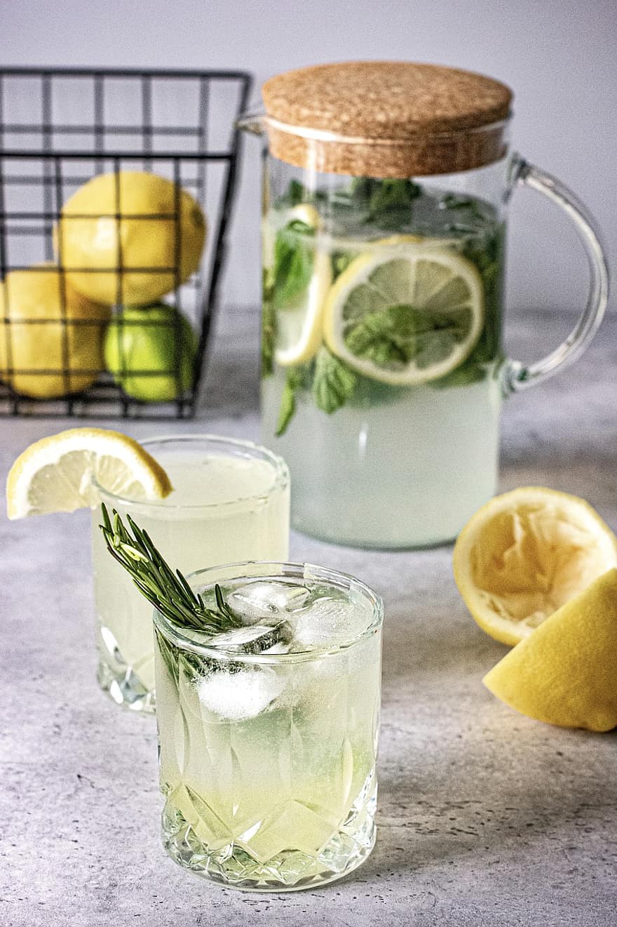 limonade, jus de citron, cocktail, rafraîchissement