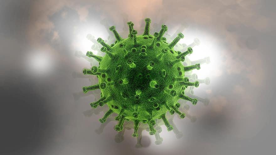 virus, patogen, infektion, biologi, medicinsk, hygiejne, influenza, mikrobe, corona, covid, transmission