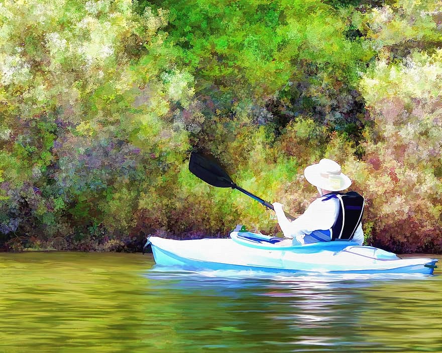 Kayaking, Kayak, Activity, Boat, Paddle, Summer, Recreation, Lake, Kayaker, Outdoor, People