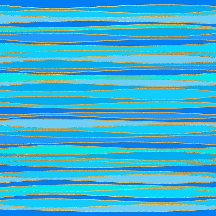 Streifen, Tapete, Wellen, Ozean, Blau, Kurven, Muster, Meer, Hintergrund, Sammelalbum