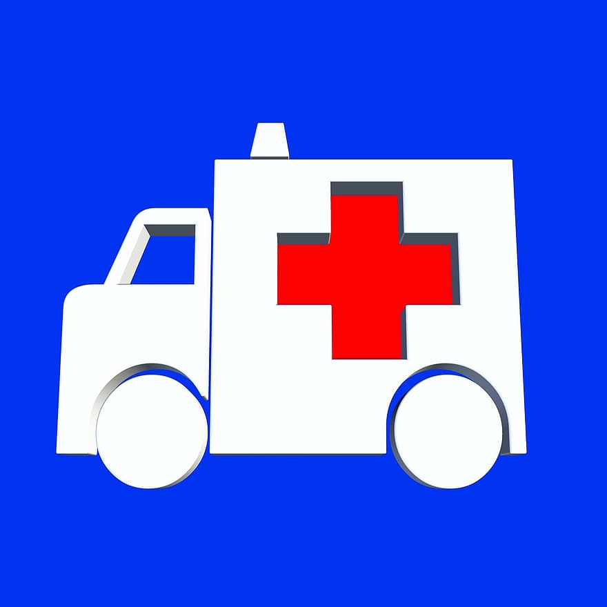 ambulans, röd, korsa, samariter, läkare i samtal, rädda, sjukdom, sjukhus, symbol, ikon, form