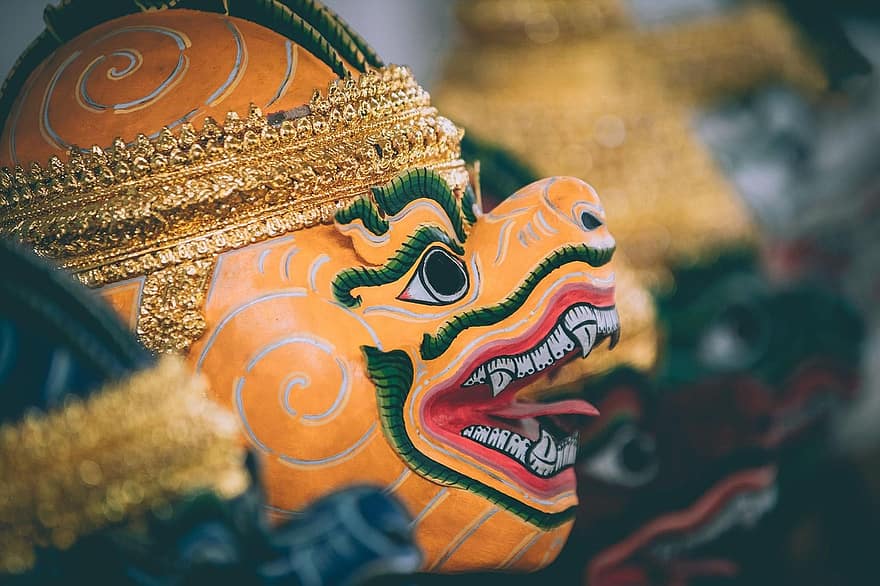 hanuman, Dieu, figurine, symbole, Culture, traditionnel, théâtre, Cambodge