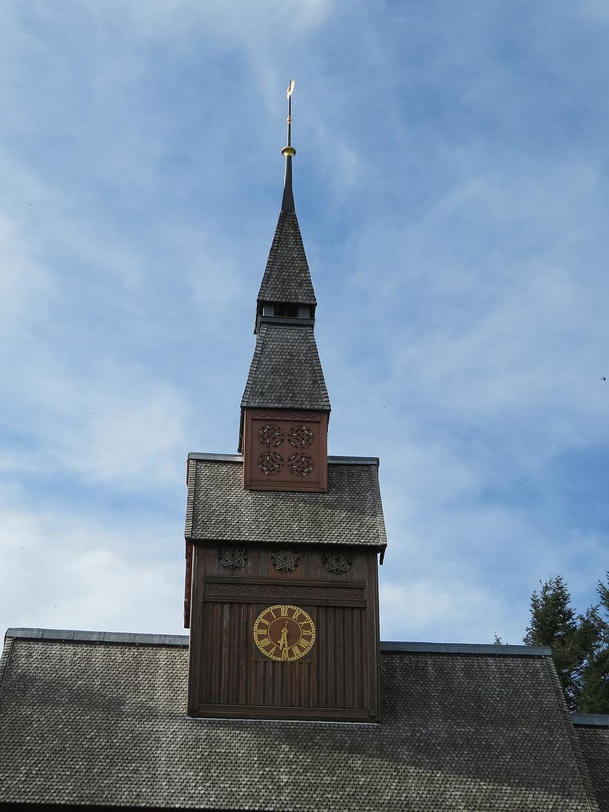 Igreja, histórico, torre, resina, Hanhnenklee, arquitetura