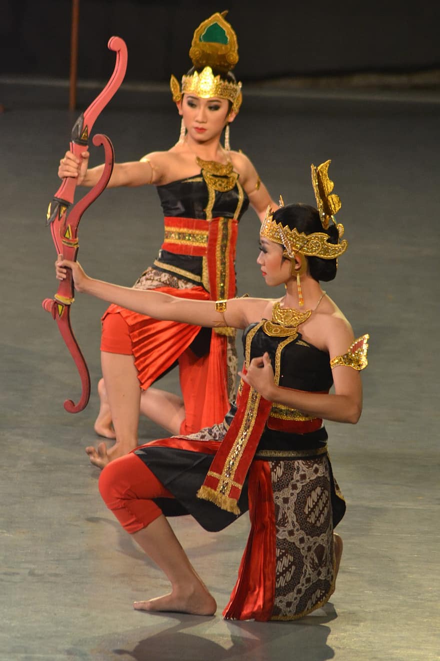 színész, opera, teljesítmény, előadás, színpad, hagyományos, wayang, Prambanan, Művészet, kultúra, dráma