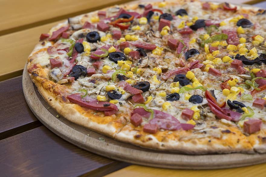 Pizza, comida, bocadillo, plato, comida rápida, gastrónomo, masa, queso, queso Mozzarella, vegetal, carne