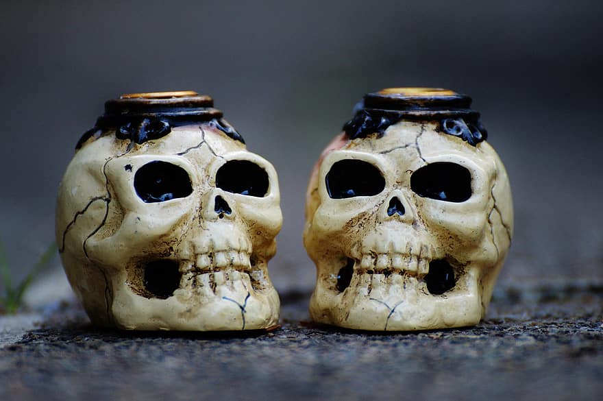 crani i ossos creuats, horripilant, Halloween, crani, os de crani, estrany, por, os, mort, horror, cap