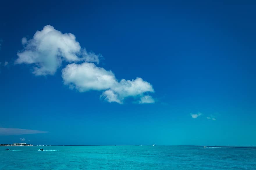 mar, paraíso, cozumel, cancun, Oceano, mexico, vacaciones, naturaleza, paisaje, nubes