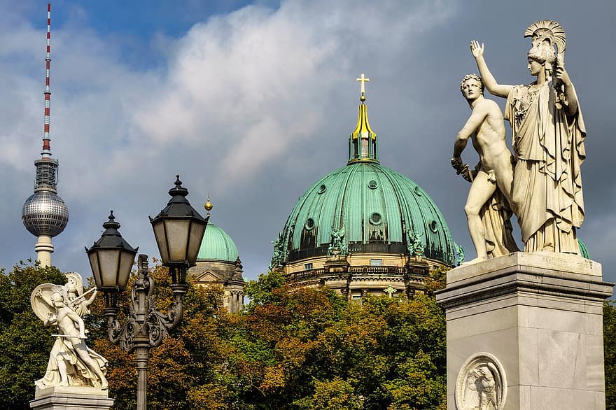 Berlin, Arsitektur, kota, perjalanan, tempat terkenal, Kekristenan, agama, patung, sejarah, budaya, pariwisata