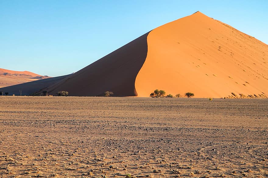 öken-, sanddyner, resa, namibia