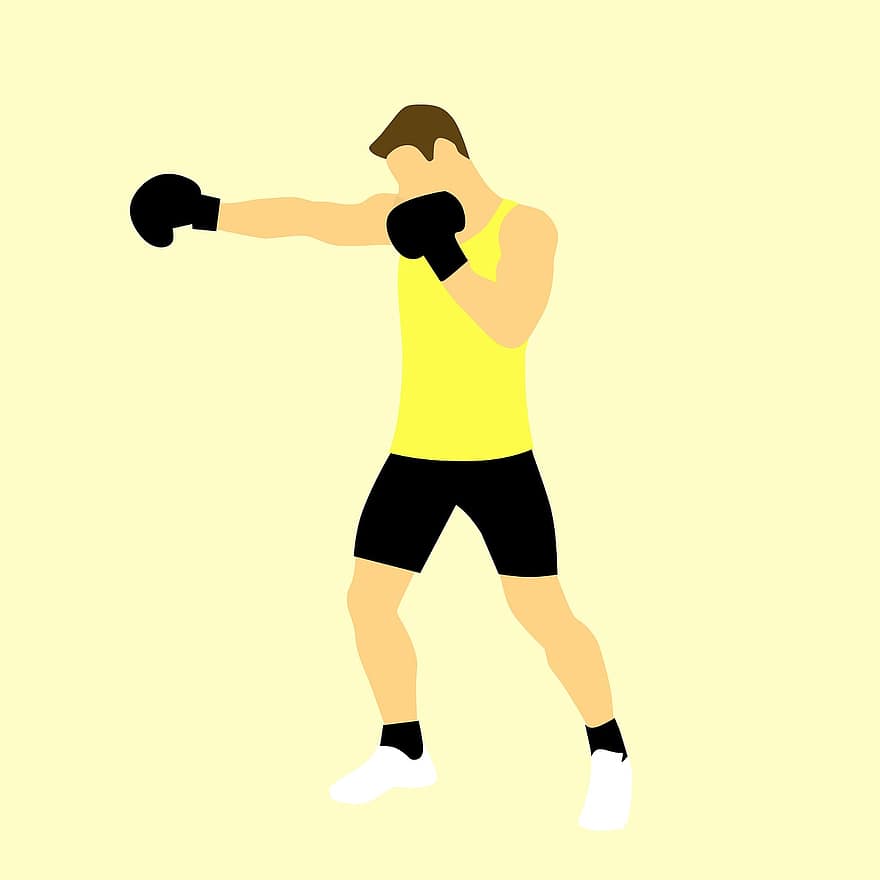 Boxer, Kickboxing, Boxing, Punch, Isolated, Cross, Body, Guy, Throwing, Action, Adult