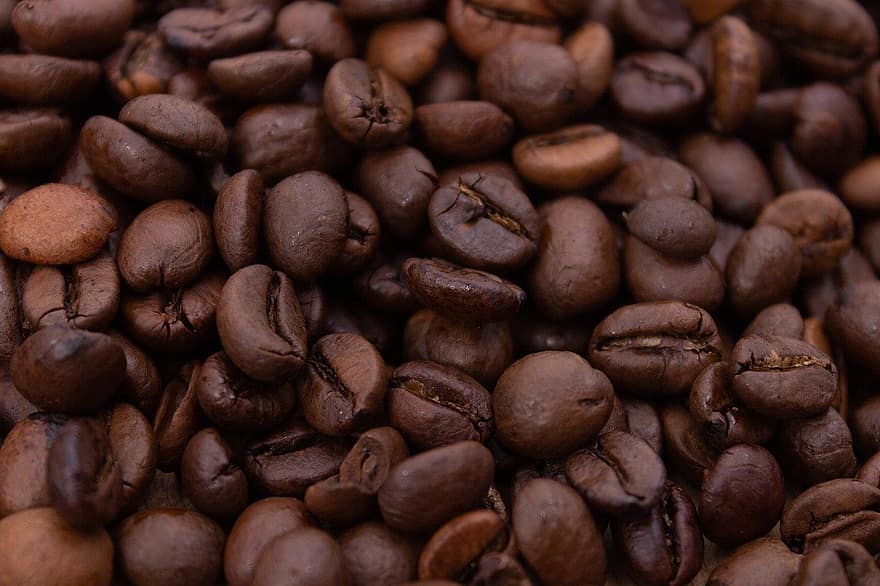 コーヒー、コーヒー豆、焙煎コーヒー豆、マクロ、バックグラウンド