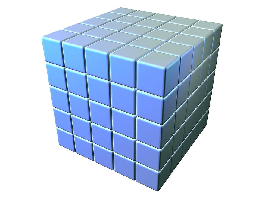 cubo, schieramento, rendere, 3d, concetto, struttura, decorativo, forma, bloccare, design, piazza