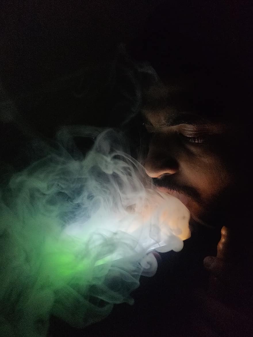 мъж, пушене, индийски, Индия