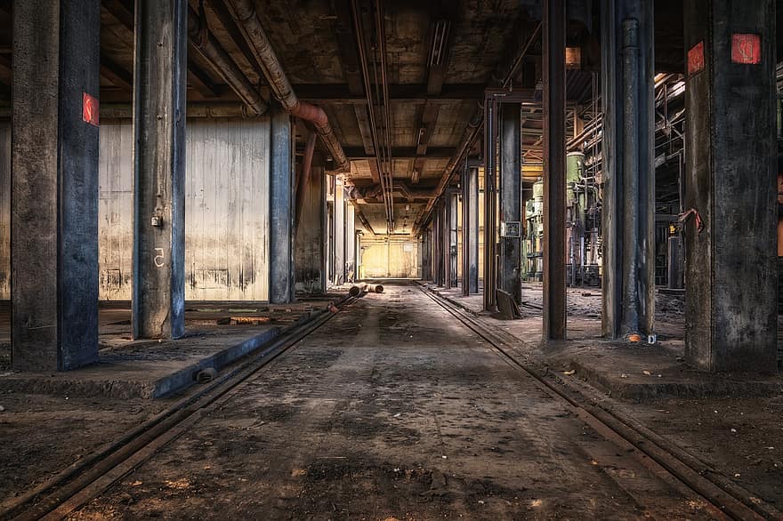 Abandoned Places, Factory, Hall, Industry, Pfor, Building, Factory Building, Old, Abandoned, Lapsed, Atmosphere
