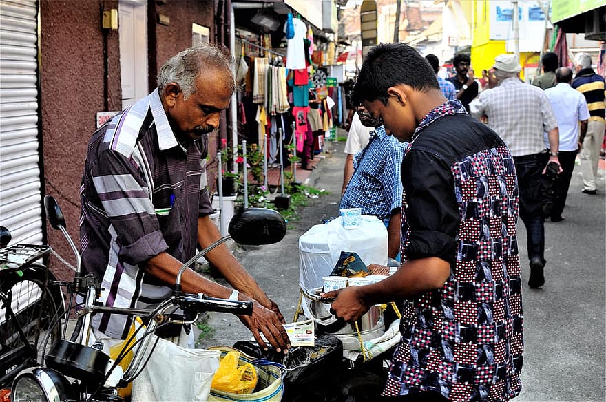 pouliční jídlo, prodávajícího, jídlo, goa, Indie, Asie, ulice, výlet
