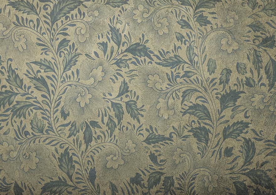 Ornaments, Flowers, Asia, Chinese, Old, Antique, 18 Century, 1867, Leaves, Background, Wallpaper