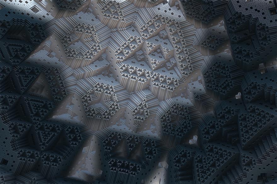 fractal, 3d, καθιστώ, φόντο, φουτουριστικό, δομές, συγκρότημα
