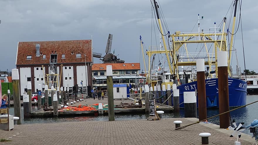 perahu, kapal, Pelabuhan, Belanda