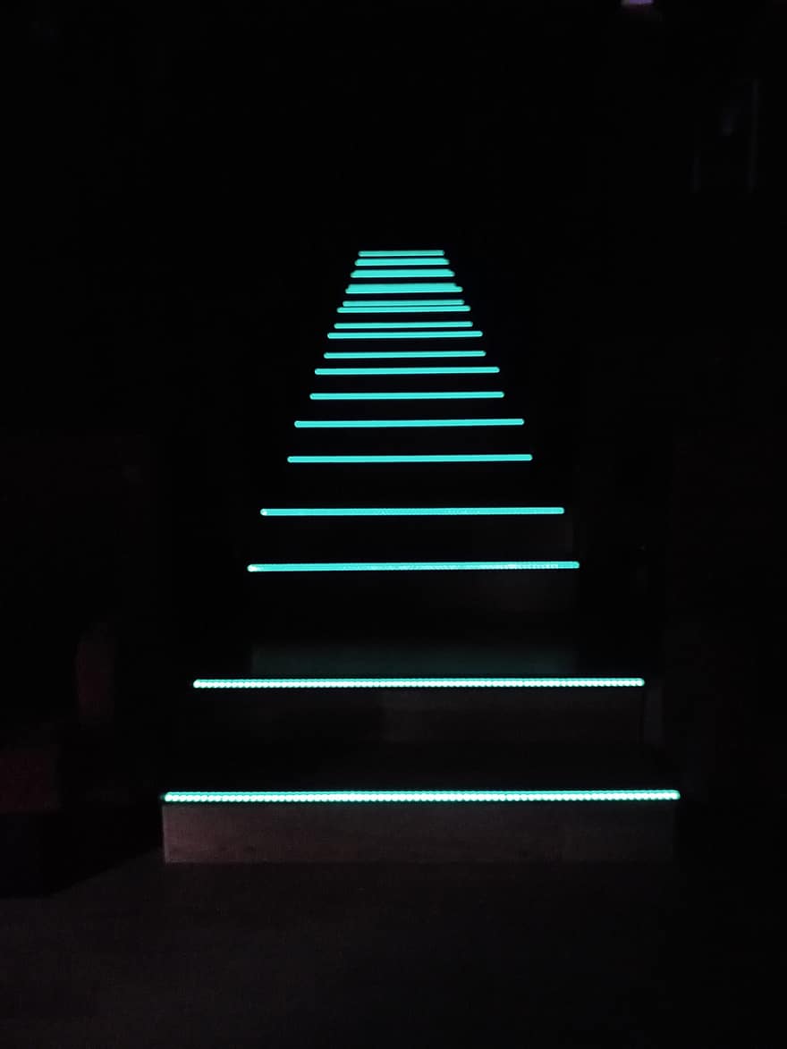 lumières, effet, théâtre, lumière, conception, fantaisie, escalier