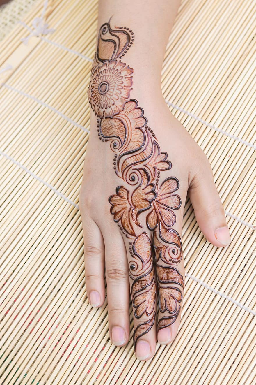 mehndi, hena, tatuagem, noiva, moda, desenhar, cultura, mandala, asiático, casamento, Casamento
