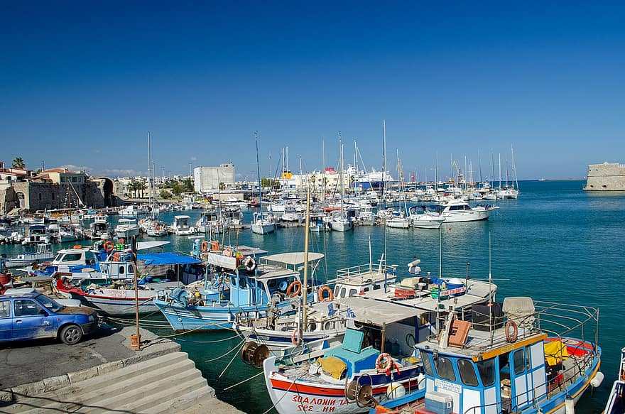 Creta, port, mare, golfuleţ, navă nautică, apă, iaht, dock comercial, destinații de călătorie, albastru, transport