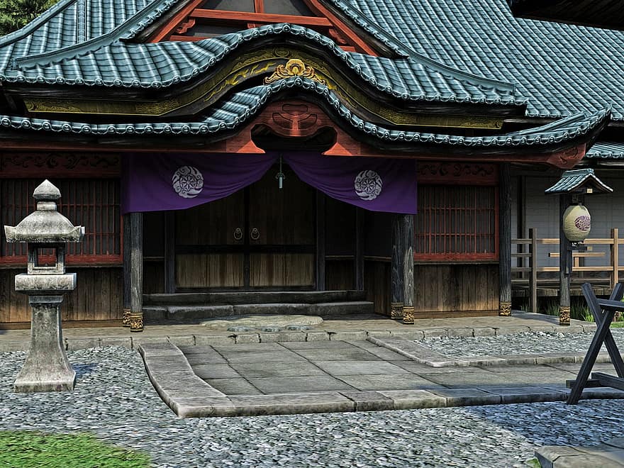 stary, dom, budynek, architektura, historyczne centrum, Japonia, Azja