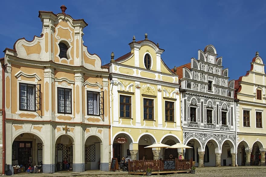Tjekkiet, teltsch, Telč, Moravia, by, historiske centrum, historisk, UNESCO verdensarvssted, verdensarv, unesco, bygning