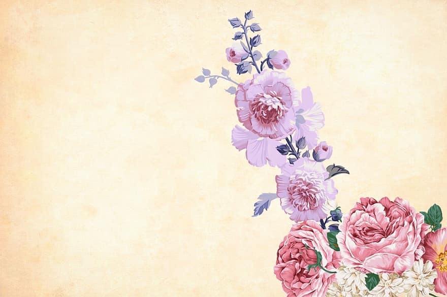 Flower, Background, Watercolor, Floral, Border, Garden Frame, Spring, Vintage, Card, Art, Wedding