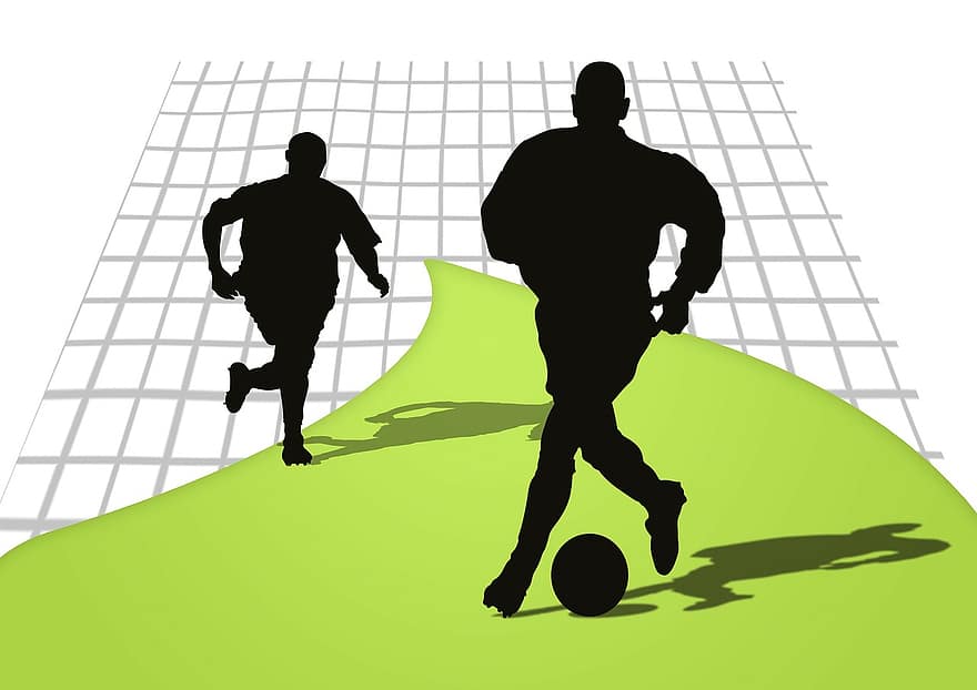 Football, Sport, Team, Ball, Silhouettes, Players, Movement, Figure, Competition, Championship, Victory