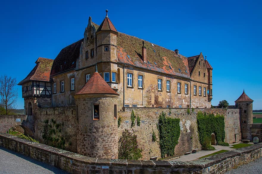 linna, linnoitus, ritari, keskiaika, Stettenfels, arkkitehtuuri, historia, vanha, kuuluisa paikka, keskiaikainen, viljelmät