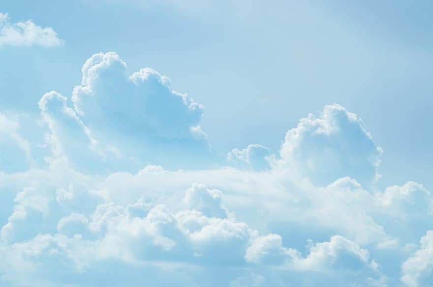 облаци, небе, атмосфера, Cloudscape, синьо небе, кълбесто-дъждовен облак, мътен, пухкав, ден