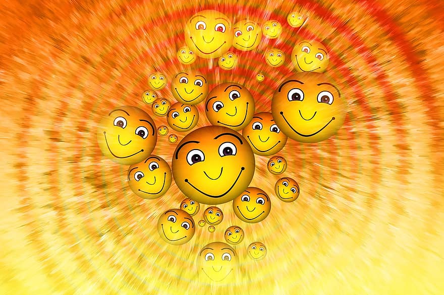 Smilies, smiley, Emoticon, Karikatur, glücklich, abstrakt, Explosion, sprengen, Kreis, Wasser, Welle