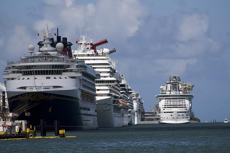 Portmiami, Miami, Florida, Boats, Port, Cruise, Holiday
