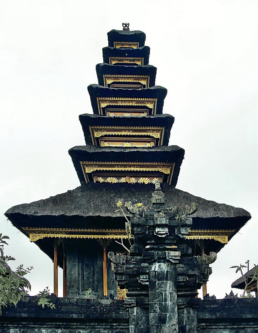 Tempel, Pagode, Bali, Dächer, die Architektur, Statue