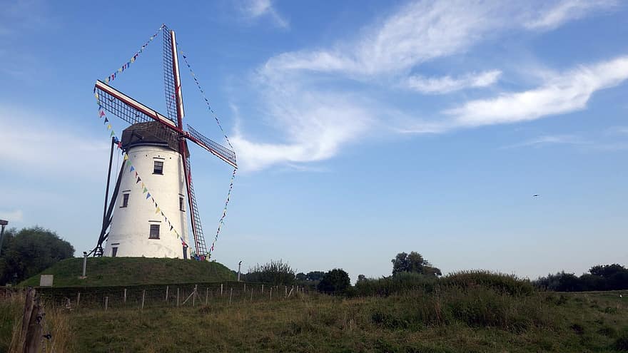 Белгия, Дам, вятърна мелница, вятърна турбина