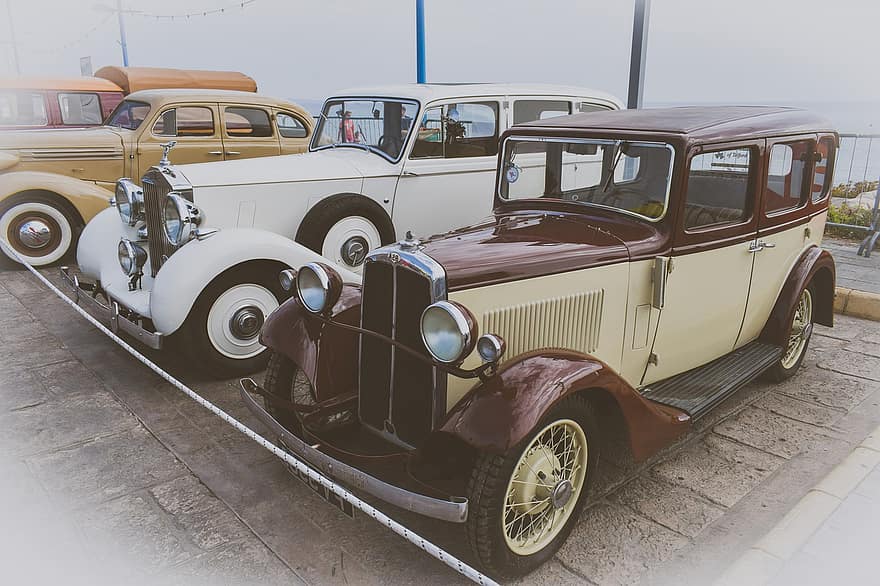 bil, kjøretøy, gammel, retro, gammel timer, krom, transport, klassiker, antikk