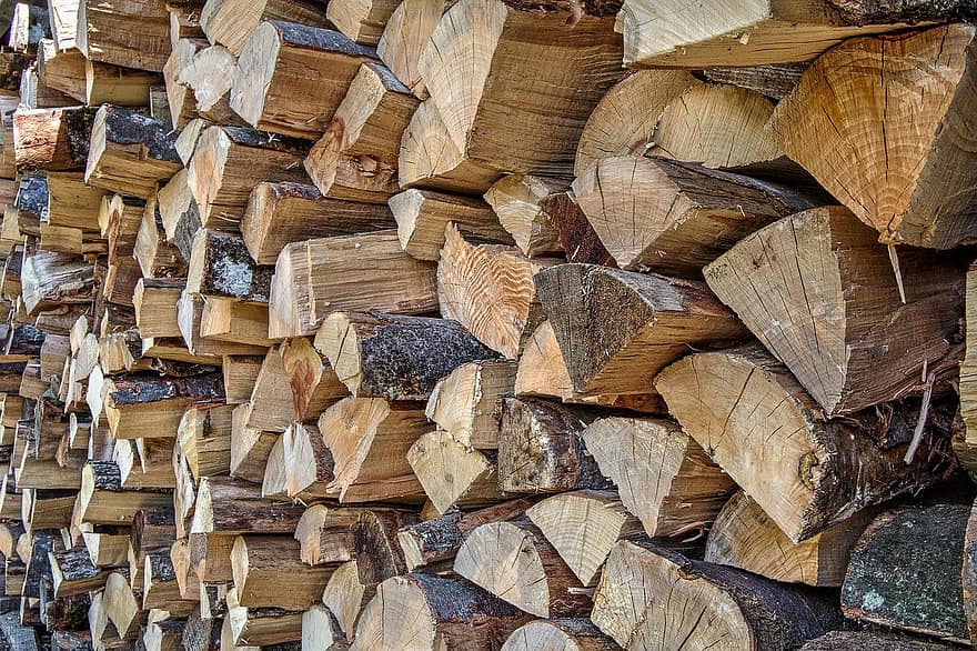 legnaia, legna da ardere, legname, cantiere di legname, tronchi d'albero, taglialegna, Combustibile naturale, riscaldamento, Materiale, un mucchio di legno, struttura