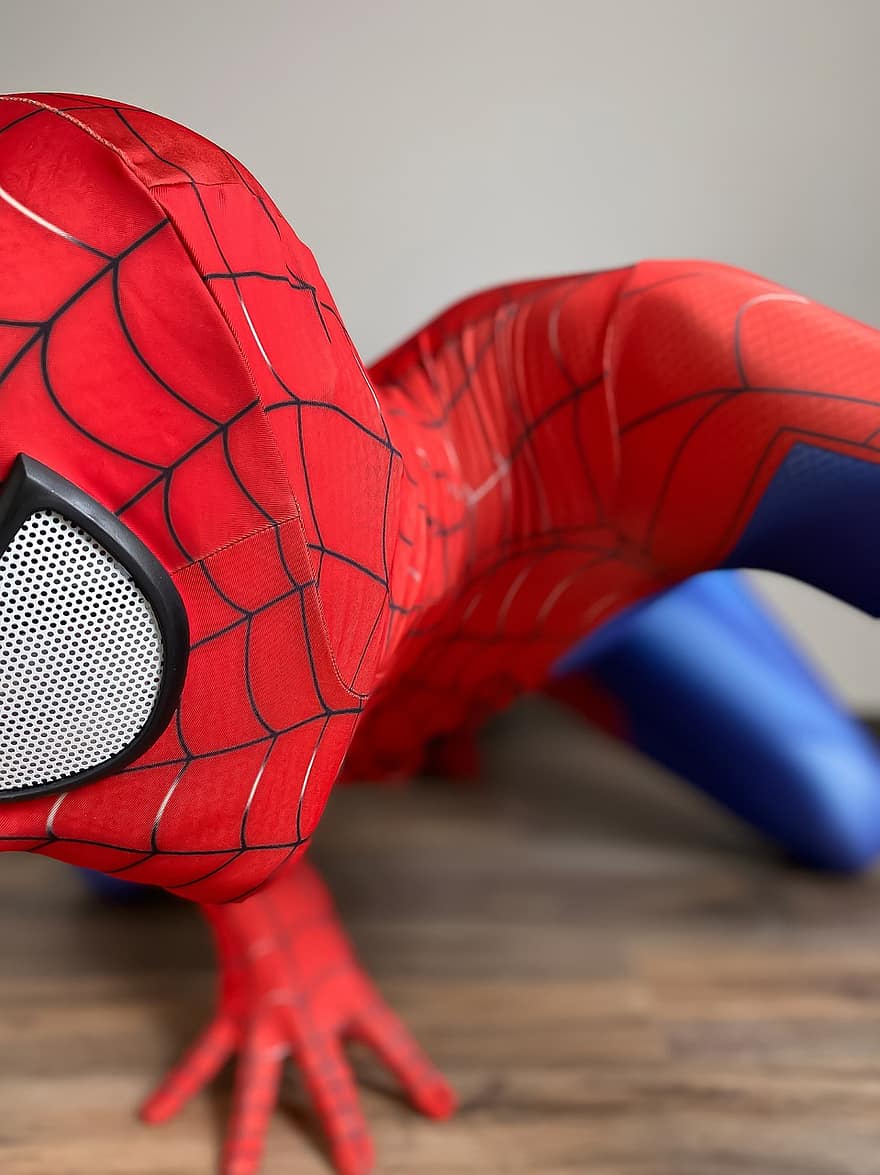 Spiderman, Costume, Cosplayer, Person, Photo, Zentai, Mask, Body Suit, sport, close-up, toy