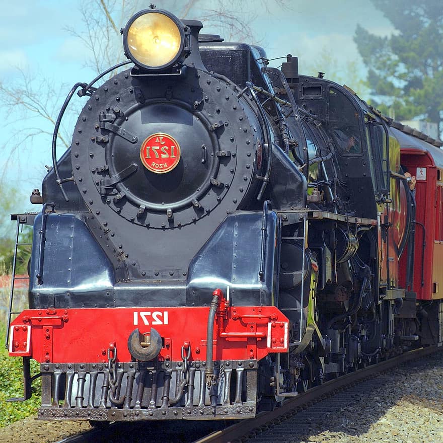 train, vapeur, en voyageant, périple, transport, locomotive, véhicule
