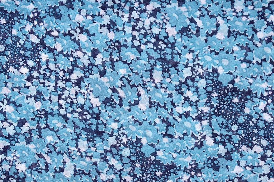 tecido, fundo floral, fundo azul, estampa floral, Papel de parede de tecido, fundo de tecido, fundo, pano, textura