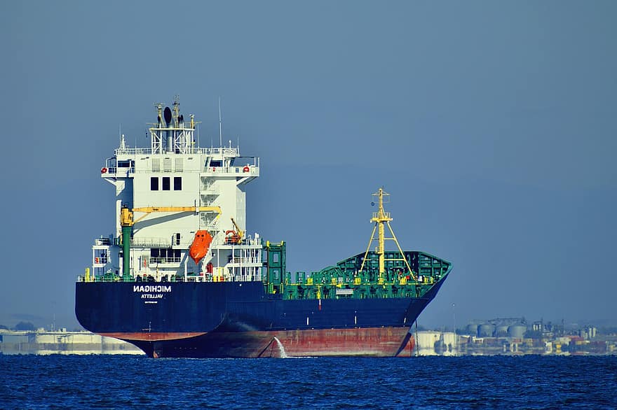 kapal kargo, laut, perjalanan, kapal, kapal barang, pelayaran, Kapal kontainer, mengangkut, angkutan, ekspor, impor