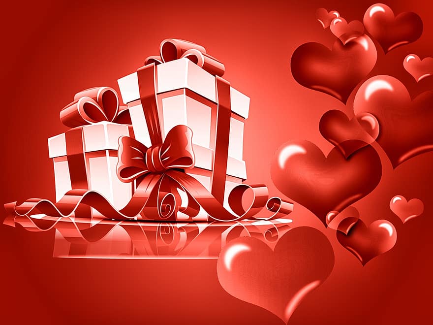 kiery, Walentynki, romantyk, projekt, symbol, prezent, miłość, uroczystość, dekoracja, kształt serca, tła