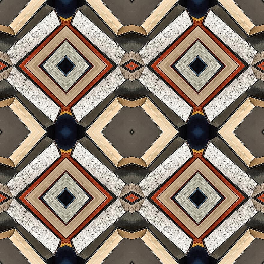 symmetrisk, design, mønster