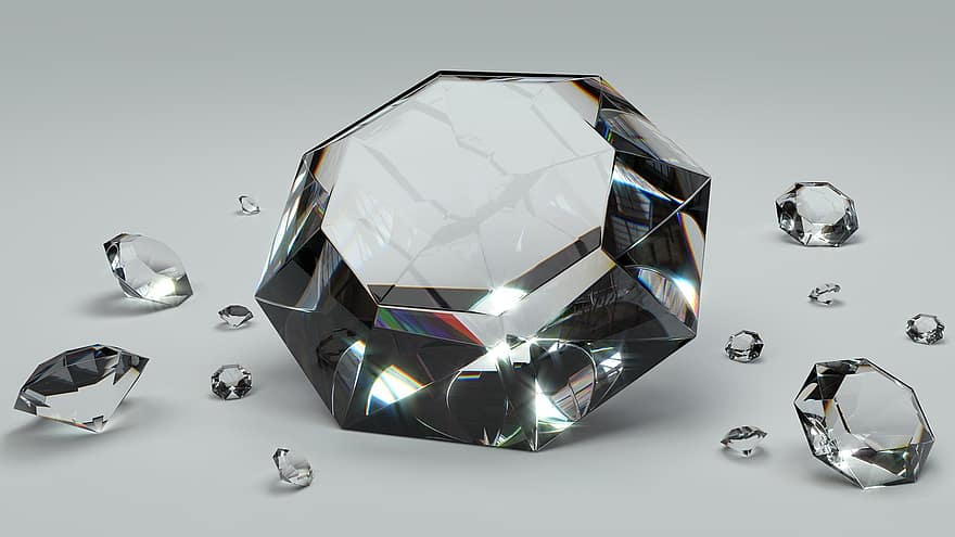 ダイヤモンド、ブリリアント、宝石、光沢のある、ノーブル、高価な、貴重な