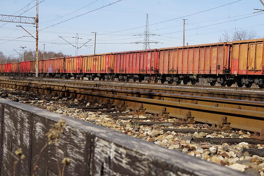 rails, tåg, transport, vagnar