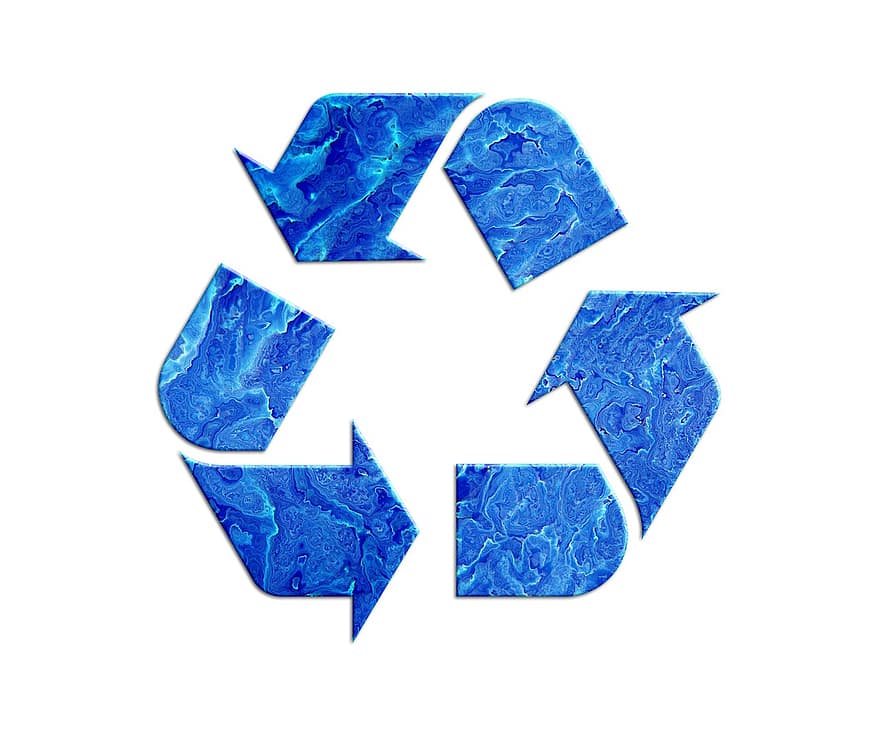 recyklovat, symbol, voda, modré vlny, recyklace, abstraktní, Clip Art, tisknutelný, vinobraní, retro, umění