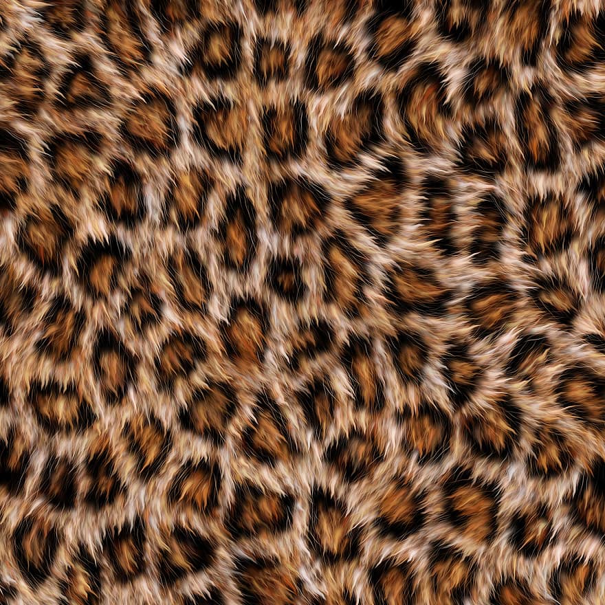 leopardo, pele, predador, jaguar, guepardo, gato, Tridimensional, 3d, estrutura, fundo, textura